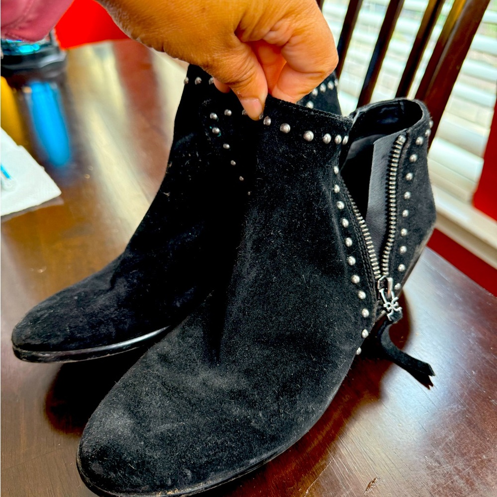 Sam Edelman Black Ankle Boots with Chelsea Panels